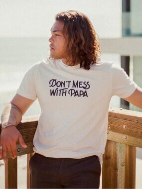 Don't Mess With Papa Graphic Tee - Cream